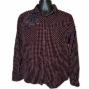 Men's MMA Elite Checked Button Down Shirt